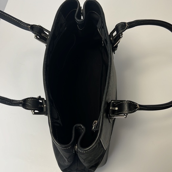 Authentic Coach Black Signature tote F11220 - Picture 5 of 16